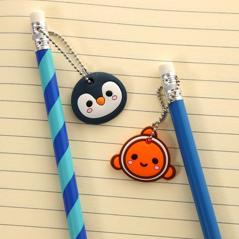 PVC Charm Pencils Set of 2 - Adoramals Sealife - £6.0 - 