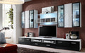 Quadro Gloss Entertainment Unit Black Gloss Wall Unit 