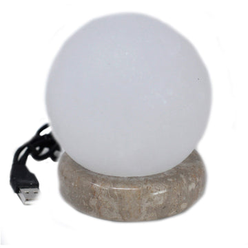 Quality USB Ball WHITE Salt Lamp - 9 cm (multi) - £38.0 - 