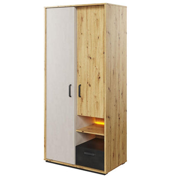 Qubic 03 Wardrobe with LED - £322.2 - Kids Wardrobe 