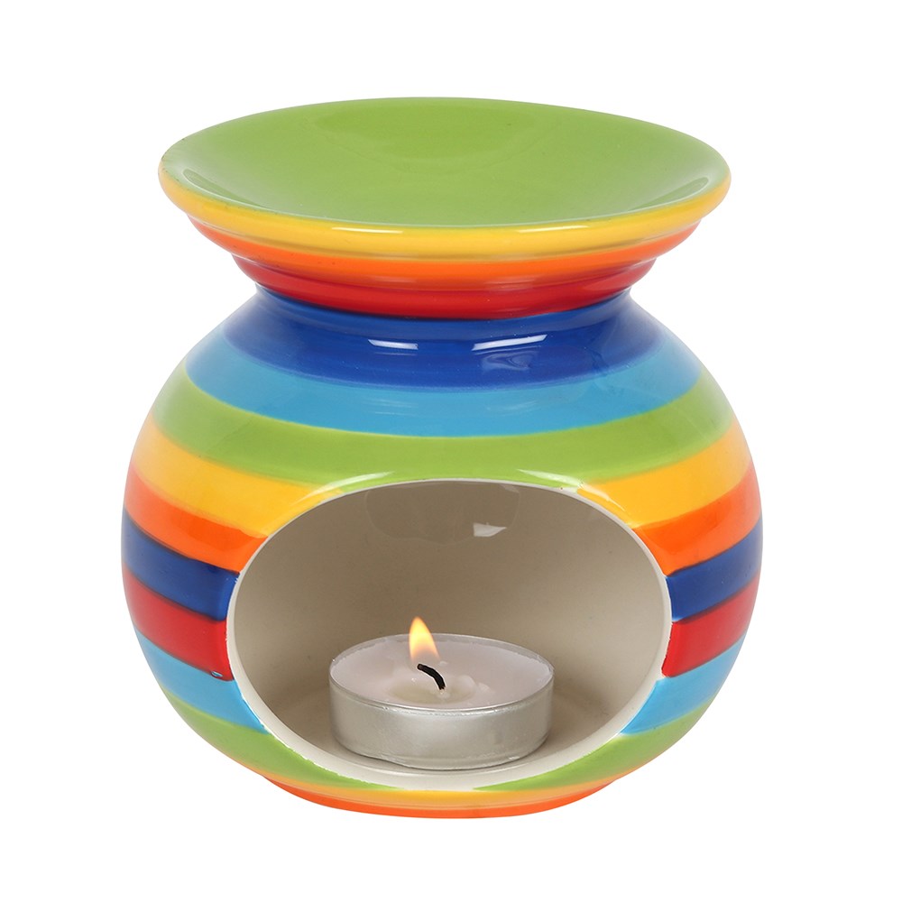 Rainbow Stripe Oil Burner - £12.99 - Oil Burners 