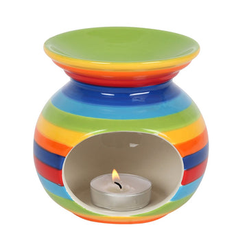 Rainbow Stripe Oil Burner - £12.99 - Oil Burners 