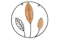 Rattan Leaf Metal Wall Deco 35cm-Ornaments