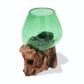 Recycled Beer Bottles - Small Bowl on Wood - £37.0 - 