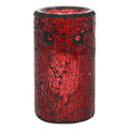 Red Pillar Crackle Glass Oil Burner-Oil Burners