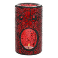 Red Pillar Crackle Glass Oil Burner - £17.99 - Oil Burners 