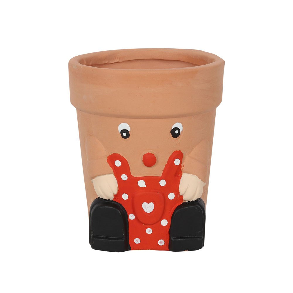 Red Pot Man Terracotta Plant Pot - £12.99 - Plant Pots 