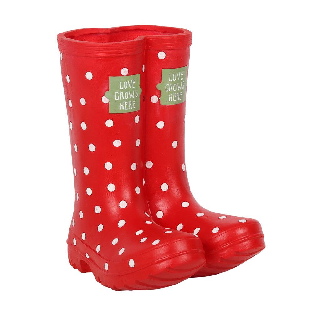 Red Welly Boot Planter - £19.99 - Plant Pots 