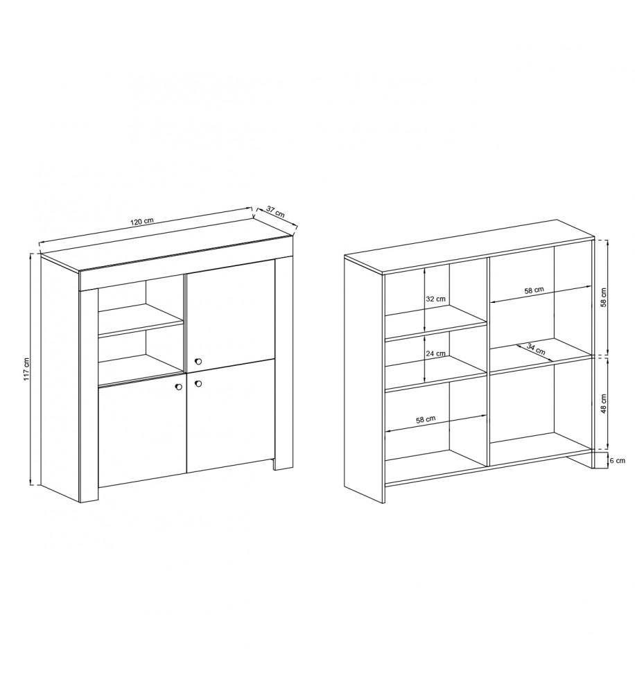Rene Cabinet - £149.4 - Living Sideboard Cabinet 
