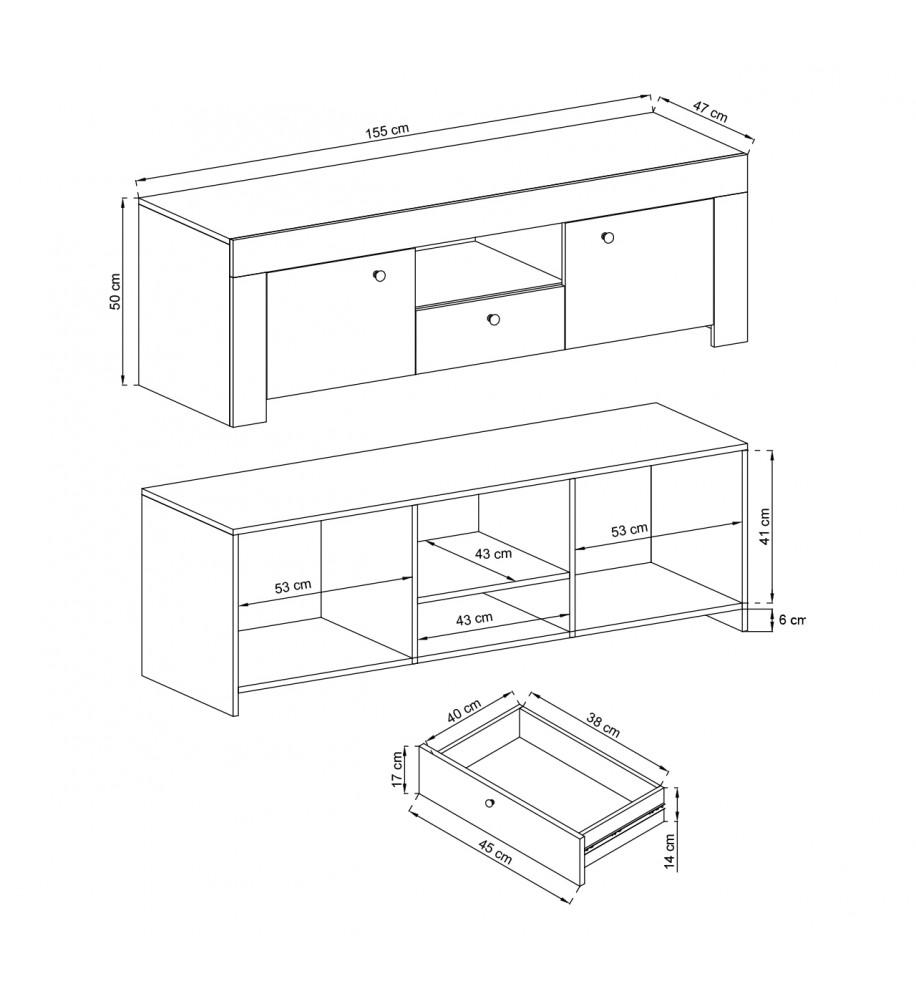 Rene TV Cabinet - £131.4 - Living Room TV Cabinet 