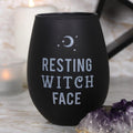 Resting Witch Face Stemless Wine Glass-Drinkware