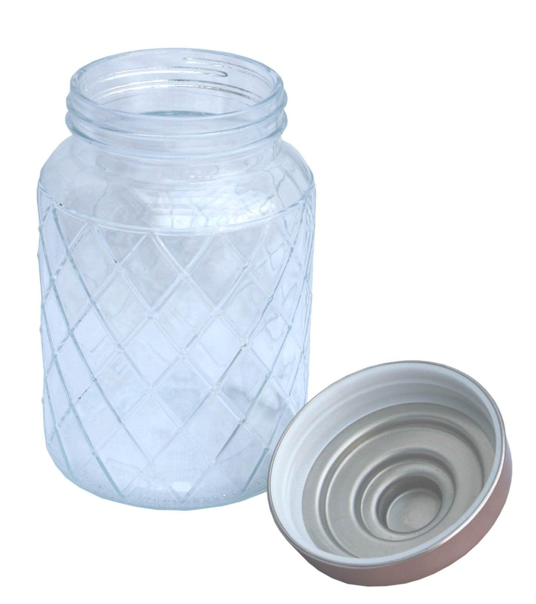 Round Glass Jar With Copper Lid - 7 Inch - £15.99 - Kitchen Storage 