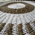 Round Seagrass White & Tan - Sun - 1m-