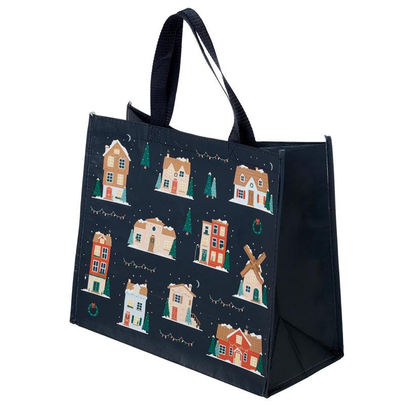 RPET Reusable Recycled Shopping Bag - Christmas Houses - £7.0 - 