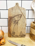 Salmon Engraved Wooden Cheese Board-