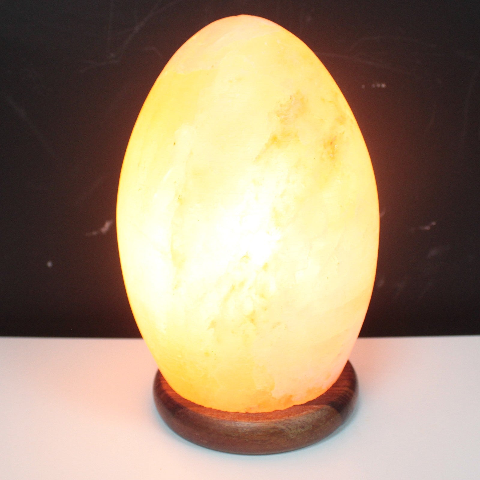 Salt Lamp Egg - Wooden Base-