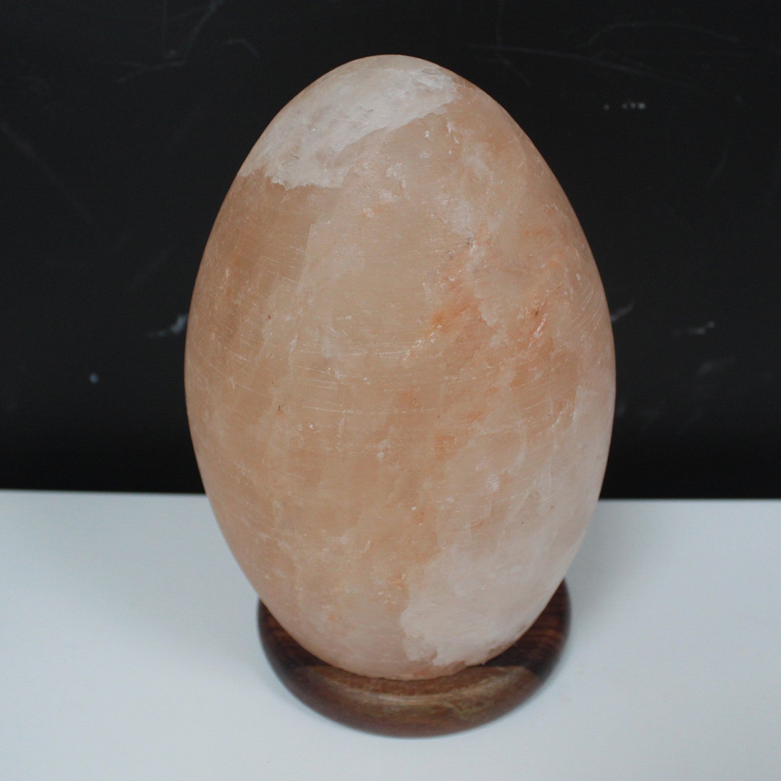 Salt Lamp Egg - Wooden Base-