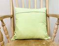 Scatter Cushion With Contemporary Green Leaf Print Design 37cm-Throw Pillows