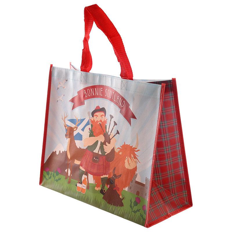 Scottish Piper Design Durable Reusable Shopping Bag-