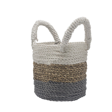 Seagrass Basket Set - Grey / Natural / White - £42.0 - 