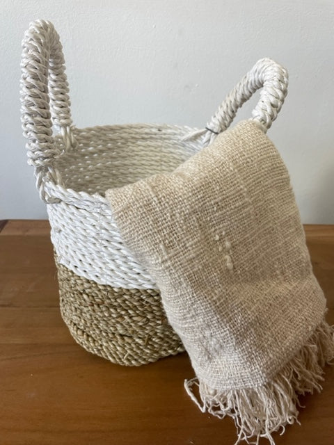 Seagrass Basket Set - Natural White-