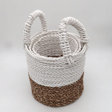 Seagrass Basket Set - Natural White - £42.0 - 