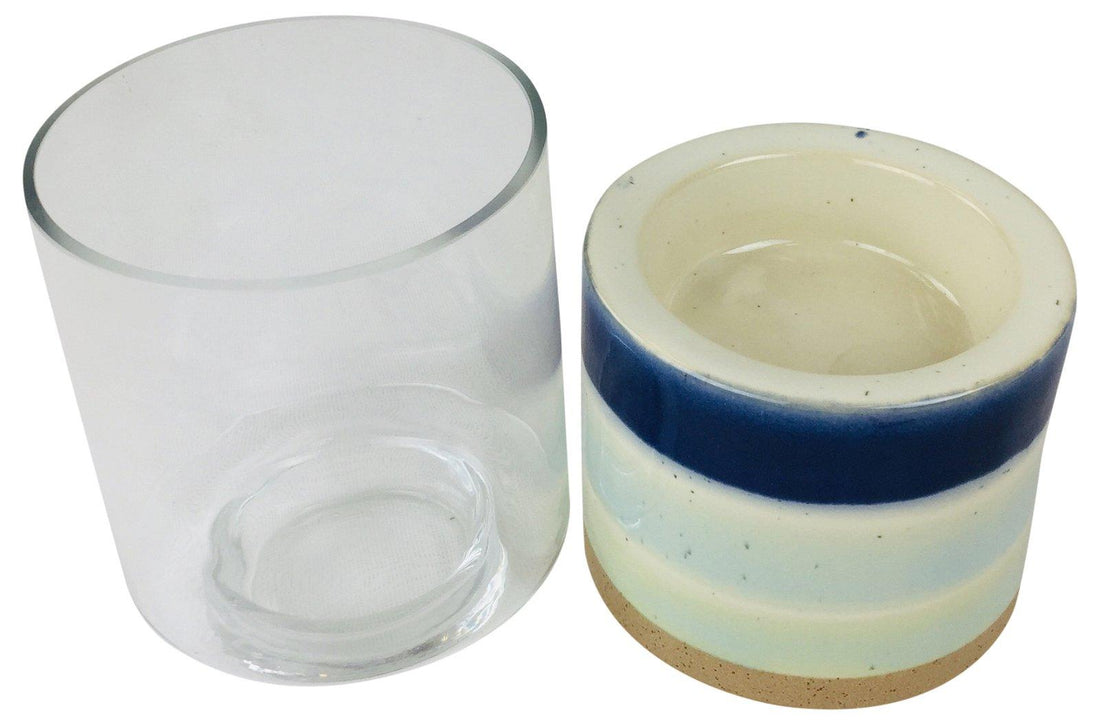 Seashore Pillar Candle Holder 26cm - £28.99 - Candle Holders & Plates 