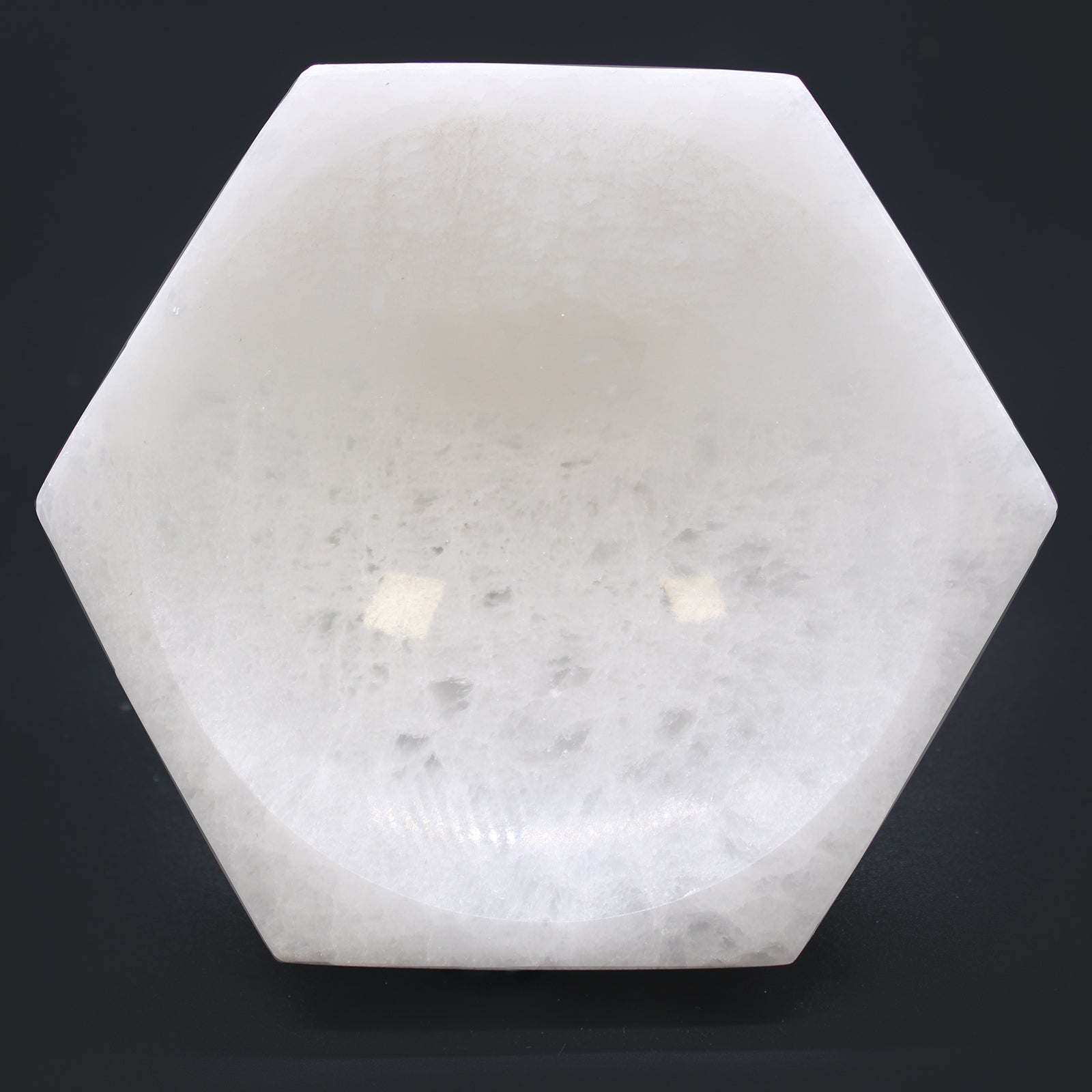 Selenite Hex Bowl - 15cm-