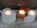 Selenite Ying Yang Candle Holder-