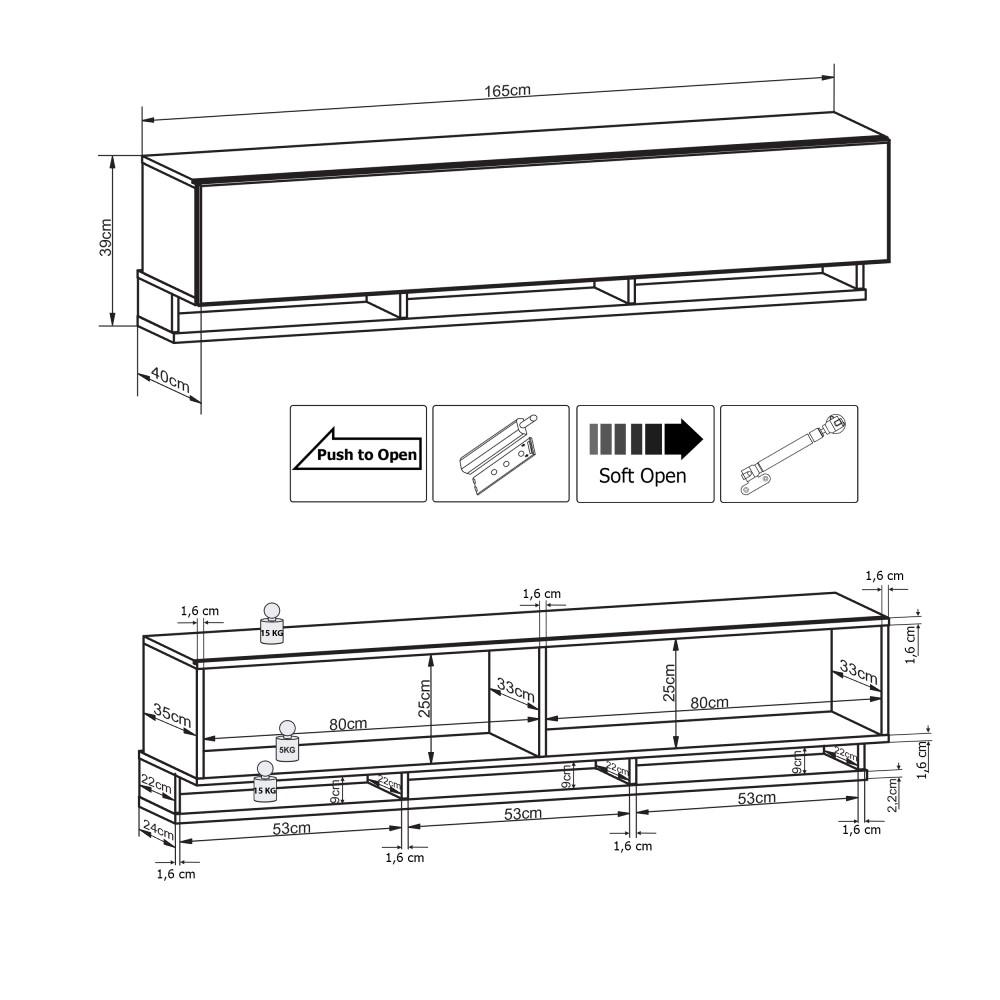 Sensis VAII Wall Entertainment Unit-Wall Unit