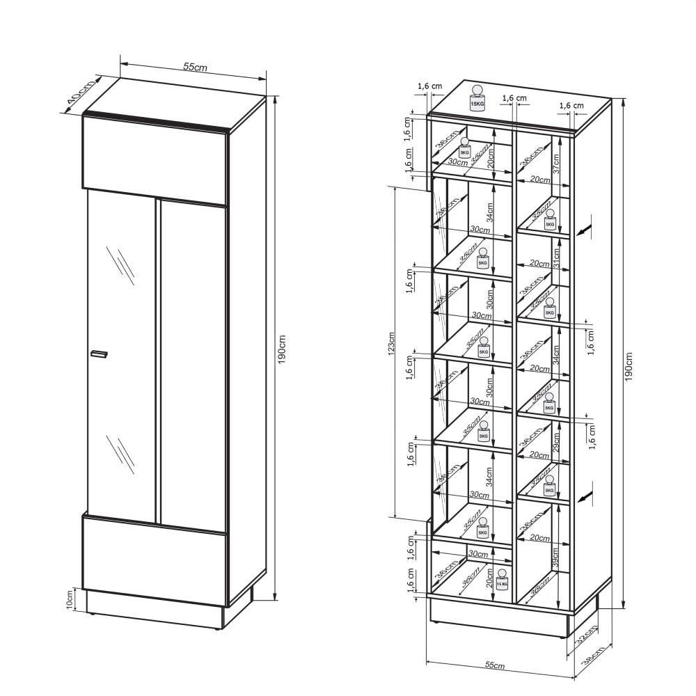 Sensis VAII Wall Entertainment Unit-Wall Unit