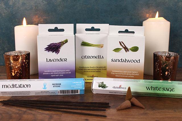 Set of 12 Packets of Elements Citronella Incense Cones - £13.5 - Elements 