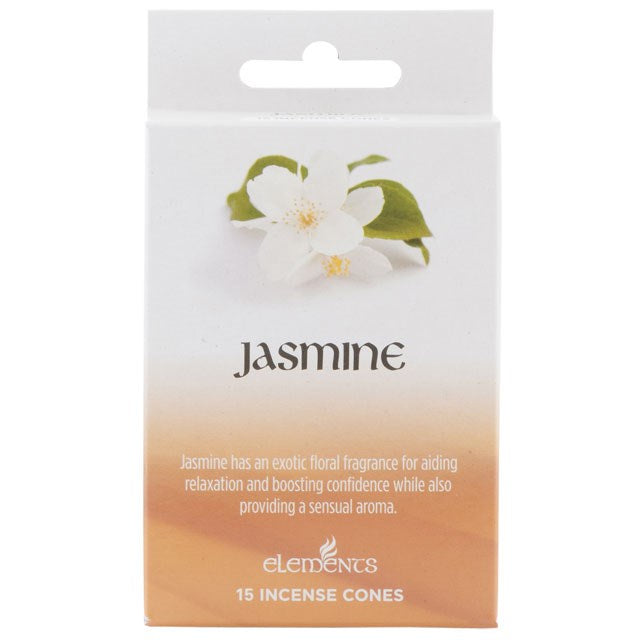 Set of 12 Packets of Elements Jasmine Incense Cones - £13.5 - Elements 