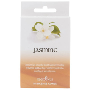 Set of 12 Packets of Elements Jasmine Incense Cones - £13.5 - Elements 