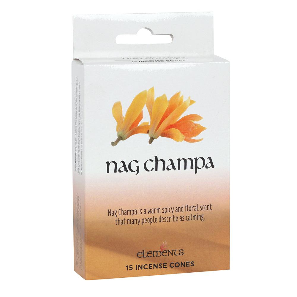 Set of 12 Packets of Elements Nag Champa Incense Cones - £13.5 - Elements 