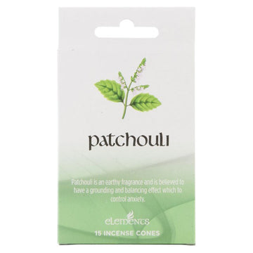 Set of 12 Packets of Elements Patchouli Incense Cones - £13.5 - Elements 