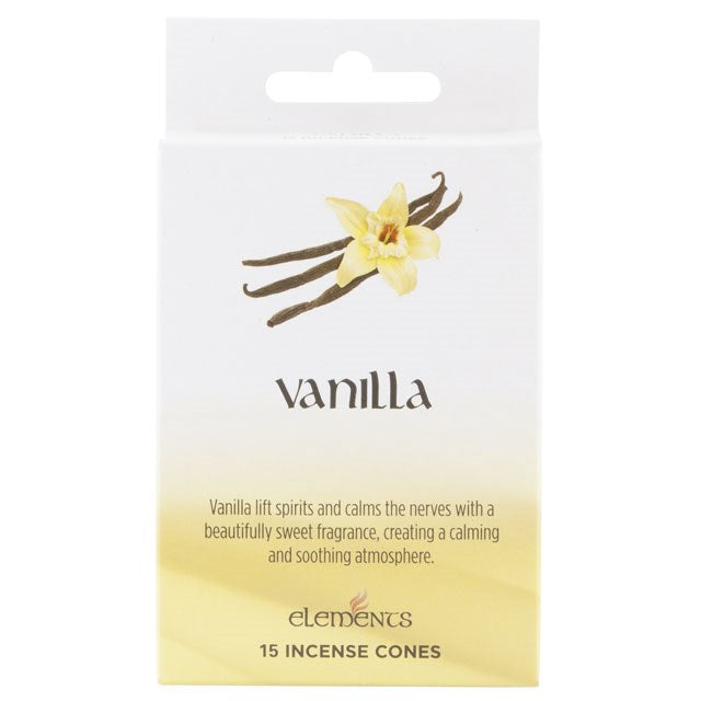 Set of 12 Packets of Elements Vanilla Incense Cones - £13.5 - Elements 