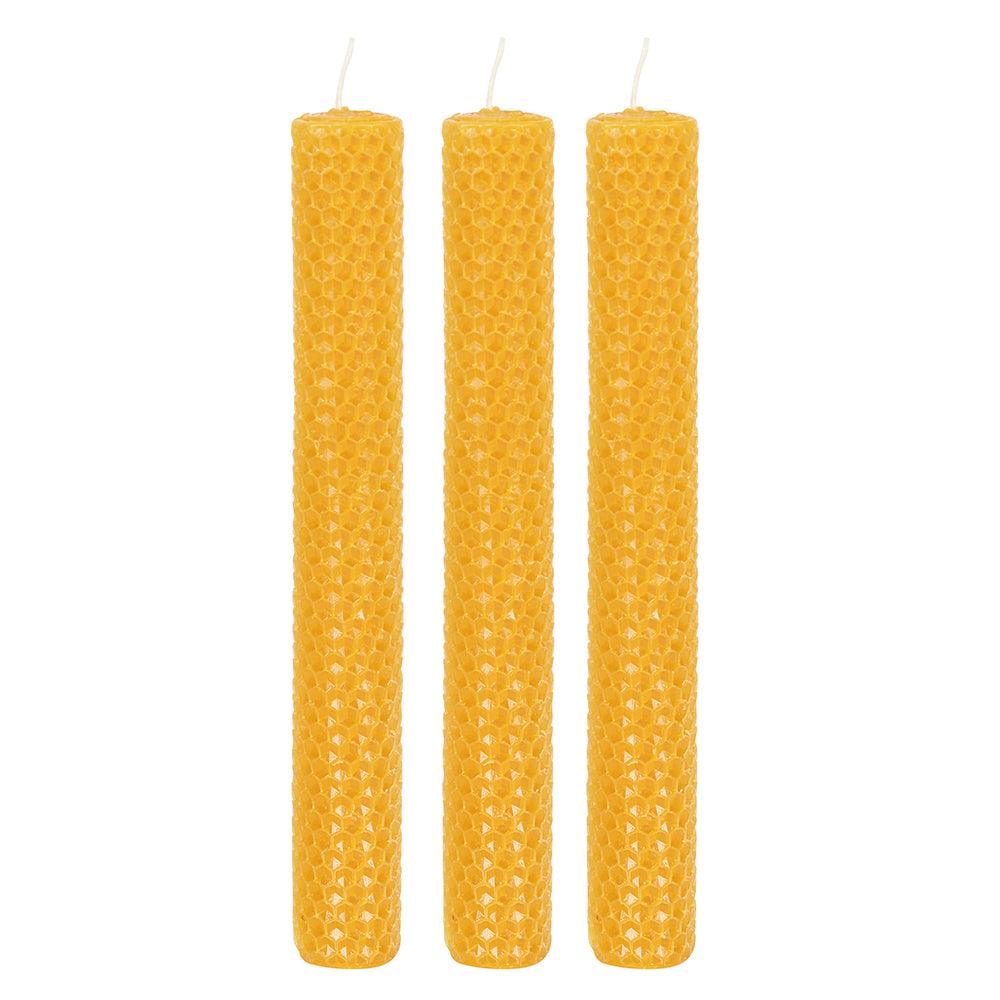 Set of 3 Beeswax Candles-Candles