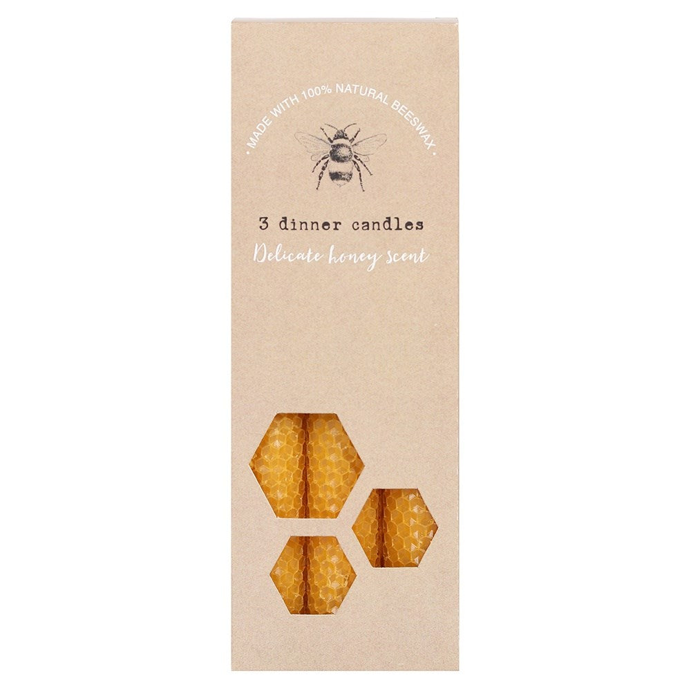 Set of 3 Beeswax Candles - £8.5 - Candles 