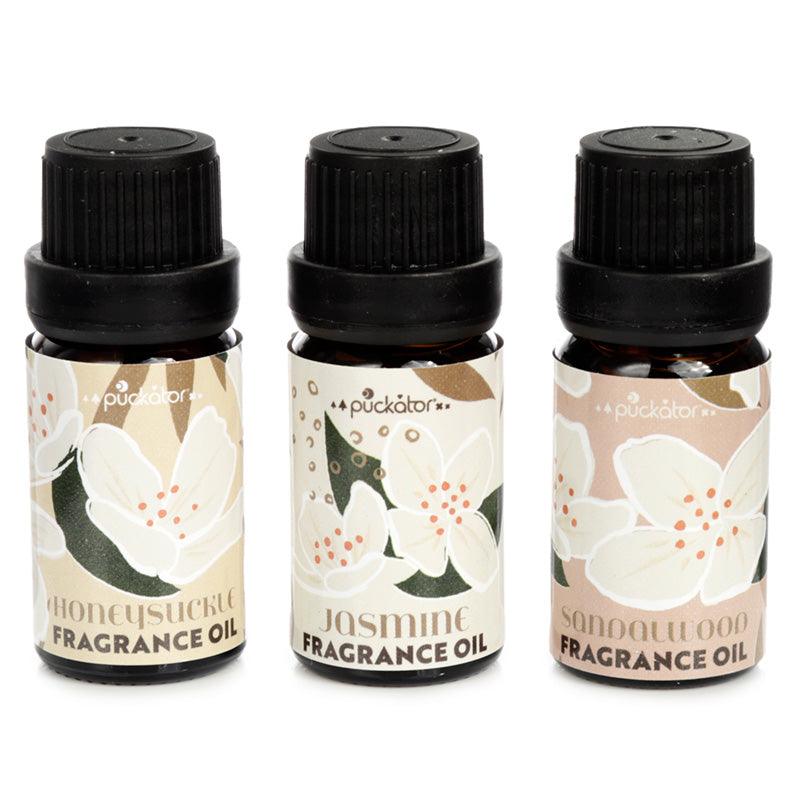 Set of 3 Fragrance Oils - Florens Jasminum Honeysuckle, Jasmine, Sandalwood-