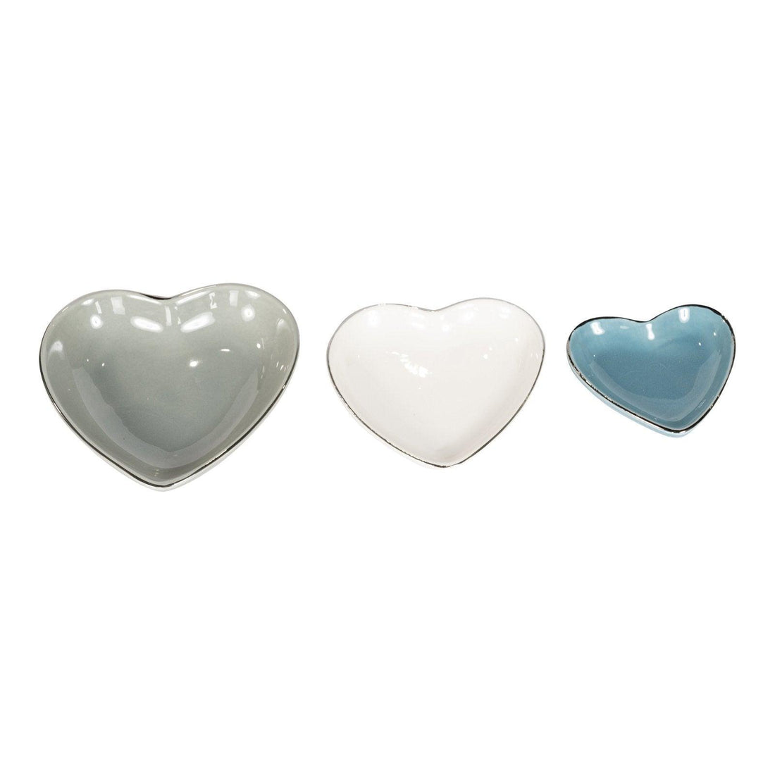 Set of 3 Heart Trinket Dishes - £20.99 - Jugs & Bowls 