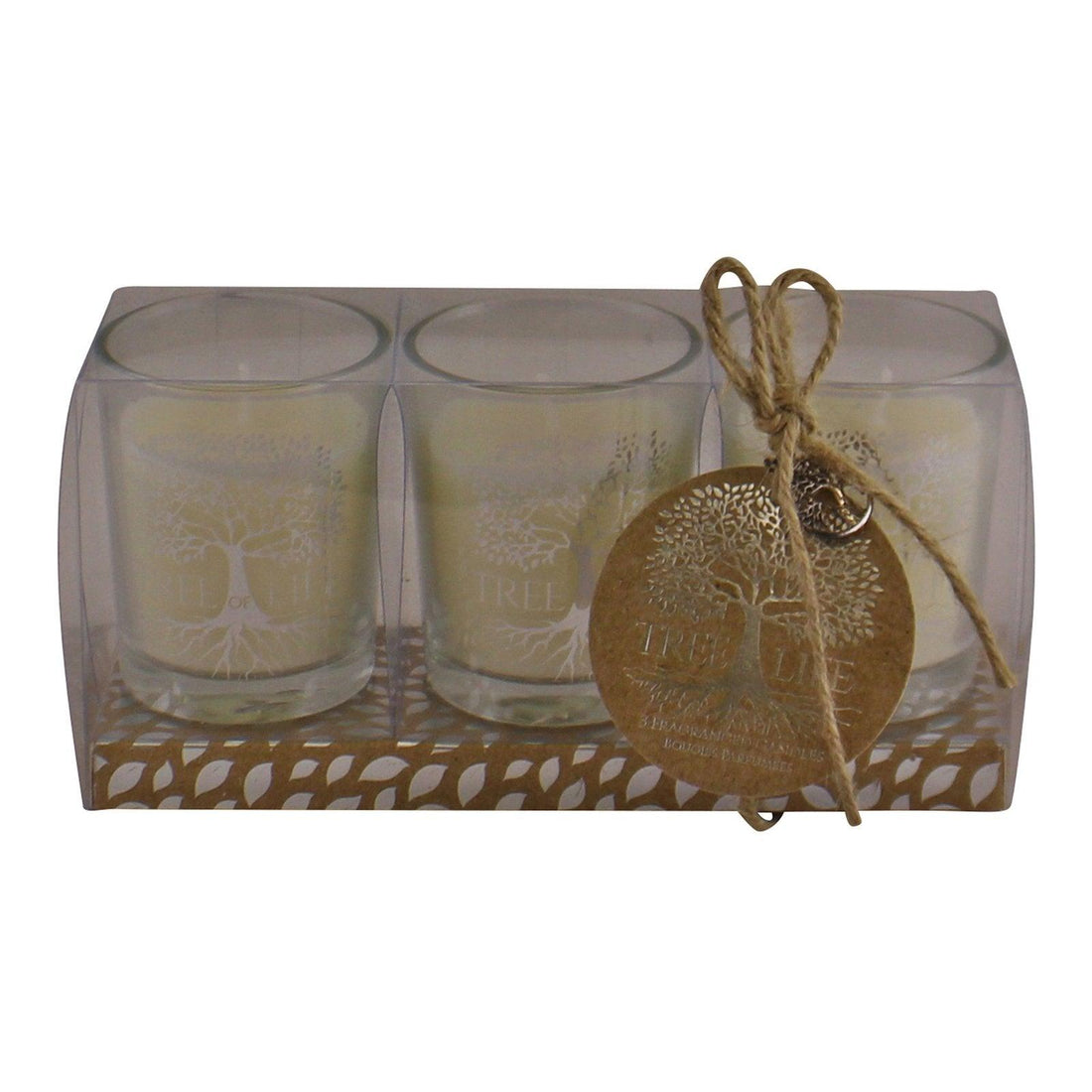 Set Of 3 Tree Of Life Fragranced Votive Candles - £15.99 - Candles 