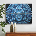 Set of 4 Blue Buddha Mandala Brocade Detail 30x40cm-