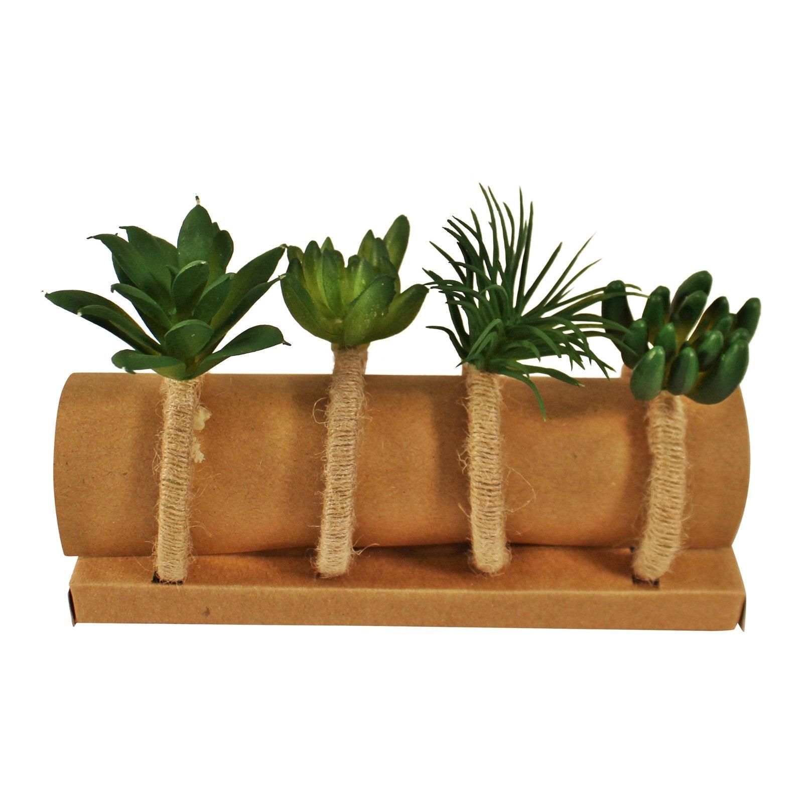 Set of 4 Faux Succulent Design Napkin Rings - £18.99 - Coasters & Placemats 