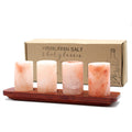 Set of 4 Himalayan Salt Shot Glasses & Wood Serving Stand - £58.0 - 