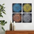 Set of 4 Mandala Brocade Detail 30x30cm-