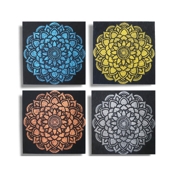 Set of 4 Mandala Brocade Detail 30x30cm - £40.0 - 