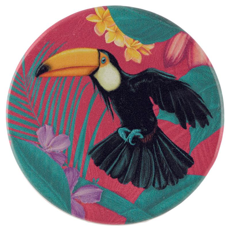 Set of 4 Novelty Coasters - Tropical Toucan Design-