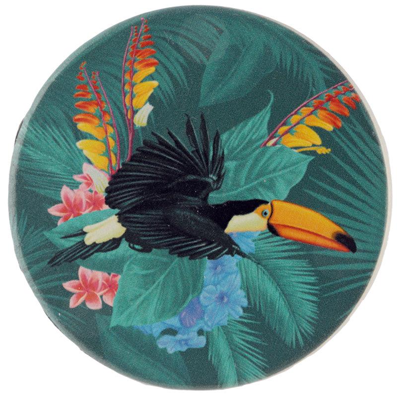 Set of 4 Novelty Coasters - Tropical Toucan Design-