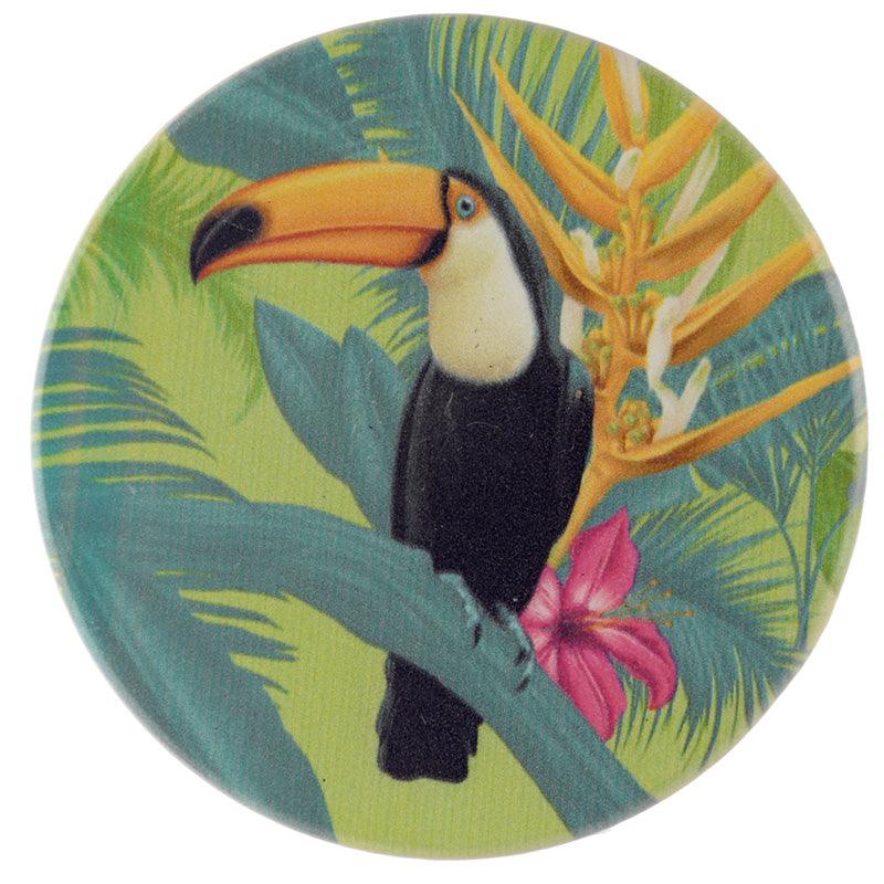 Set of 4 Novelty Coasters - Tropical Toucan Design-